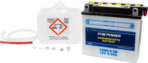 FIRE POWER BATTERY W/ACID 12N5.5-3B 12V 12N5.5-3B
