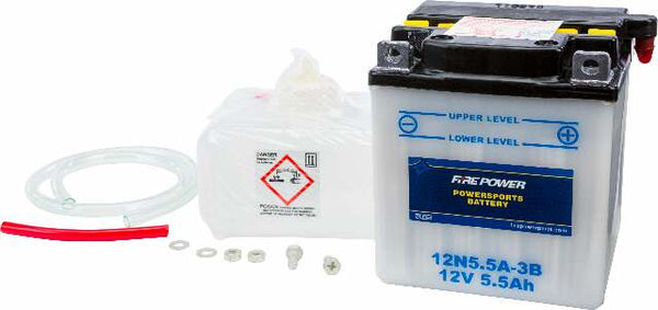 FIRE POWER BATTERY W/ACID 12N5.5A-3B 12V 12N5.5A-3B