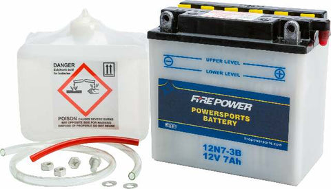 FIRE POWER BATTERY W/ACID 12N7-3B 12V 12N7-3B