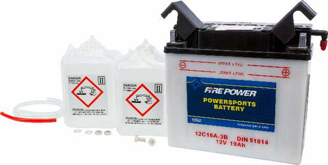 FIRE POWER BATTERY W/ACID 12C16A-3B 12V 12C16A-3B
