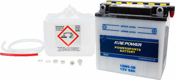 FIRE POWER BATTERY W/ACID 12N9-3B 12V 12N9-3B