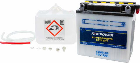 FIRE POWER BATTERY W/ACID 12N9-3B 12V 12N9-3B