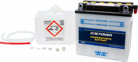 FIRE POWER BATTERY W/ACID 12N9-4B-1 12V 12N9-4B-1