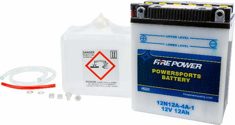 FIRE POWER BATTERY W/ACID 12N12A-4A-1 12V 12N12A-4A-1