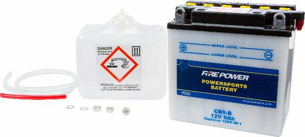 FIRE POWER BATTERY W/ACID CB9-B 12V HEAVY DUTY CB9-B