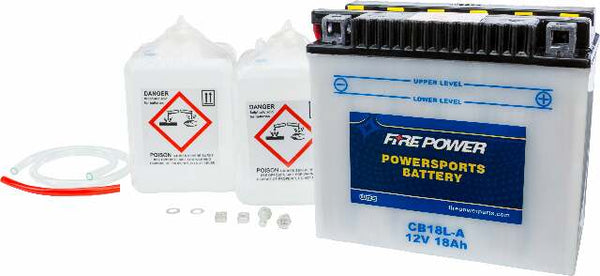 FIRE POWER BATTERY W/ACID CB18L-A 12V HEAVY DUTY CB18L-A