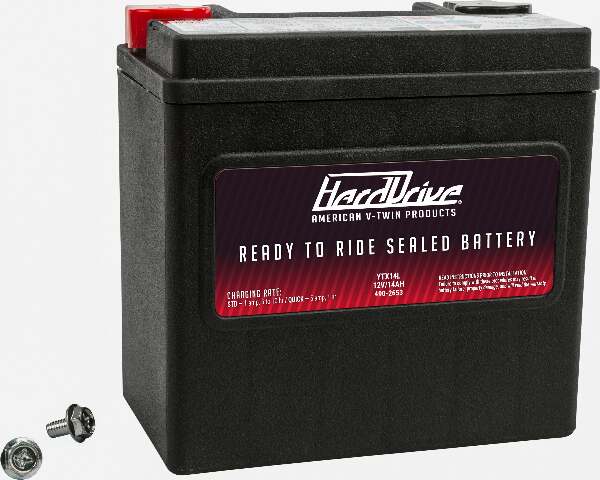 HARDDRIVE BATTERY YTX14L 240CCA FACTORY ACTIVATED SEALED AGM HVT14L