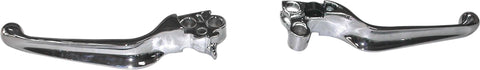 HARDDRIVE SMOOTH LEVER SET CHROME BIG TWIN 96-16 XL 96-03 053114