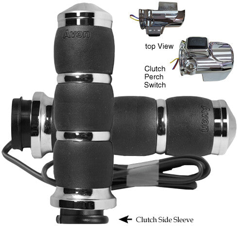 AVON VELVET AIR FBW HEATED GRIPS 15-UP FLTR CHROME AIR-93-FLY-RH