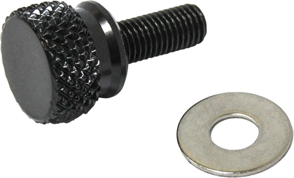 HARDDRIVE KNURLED SEAT KNOB 1/4-28 1/4-28 STEPPED BLACK 05-319BK