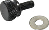 HARDDRIVE KNURLED SEAT KNOB 1/4-28 1/4-28 STEPPED BLACK 05-319BK