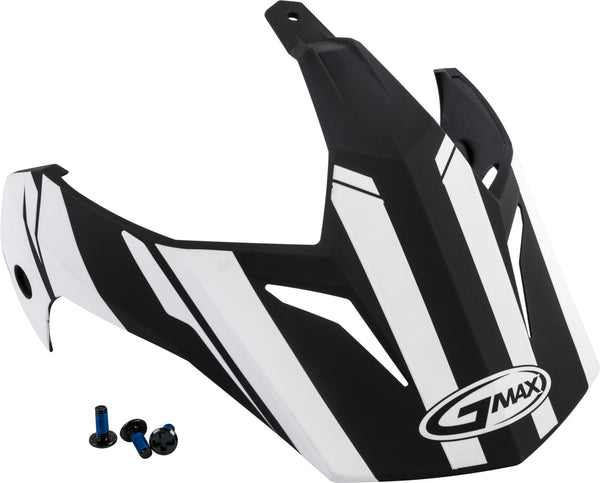 GMAX VISOR VERTICAL BLACK/WHITE W/SCREWS GM-11 G011087