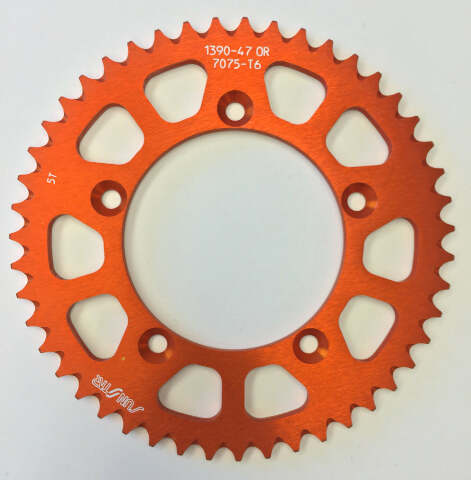 SUNSTAR REAR SPROCKET ALUMINUM 47T-420 ORG HUSQ/KTM 5-139047OR