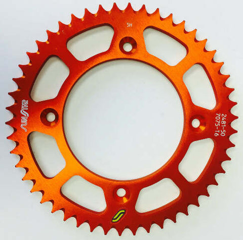 SUNSTAR REAR SPROCKET ALUMINUM 50T-428 ORG HUSQ/KTM 5-248150OR