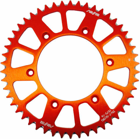SUNSTAR REAR SPROCKET ALUMINUM 50T-520 ORG HUS/HUSQ/KTM 5-354750OR