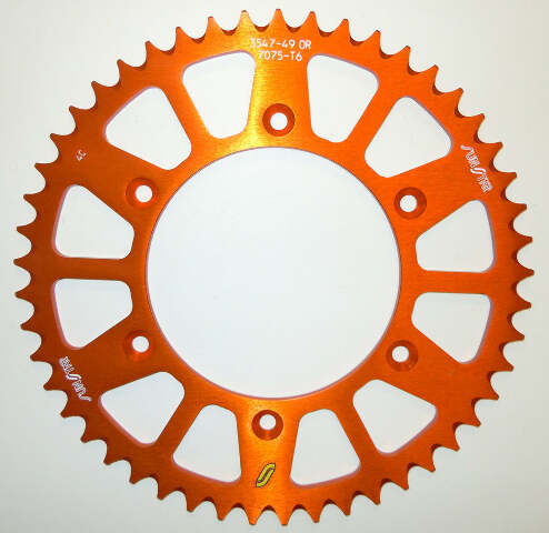 SUNSTAR REAR SPROCKET ALUMINUM 51T-520 ORG HUS/HUSQ/KTM 5-354751OR