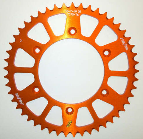 SUNSTAR REAR SPROCKET ALUMINUM 51T-520 ORG HUS/HUSQ/KTM 5-354751OR