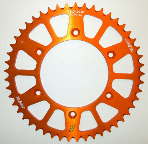 SUNSTAR REAR SPROCKET ALUMINUM 52T-520 ORG HUS/HUSQ/KTM 5-354752OR