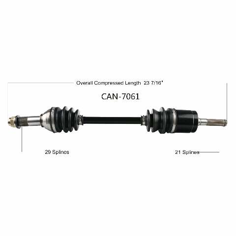 OPEN TRAIL OE 2.0 AXLE FRONT LEFT CAN-7061