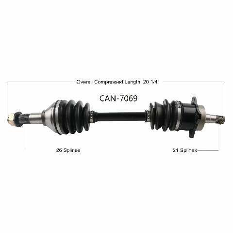 OPEN TRAIL OE 2.0 AXLE FRONT LEFT CAN-7069