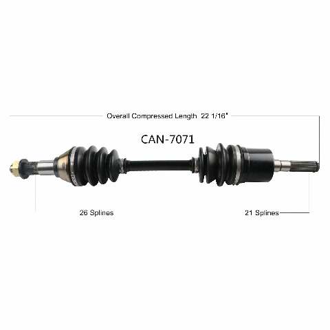 OPEN TRAIL OE 2.0 AXLE FRONT RIGHT CAN-7071