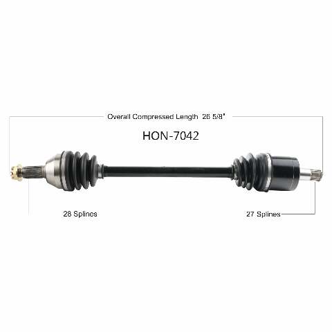 OPEN TRAIL OE 2.0 AXLE REAR RIGHT HON-7042