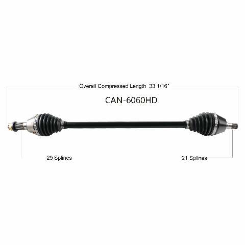 OPEN TRAIL HD 2.0 AXLE FRONT RIGHT CAN-6060HD