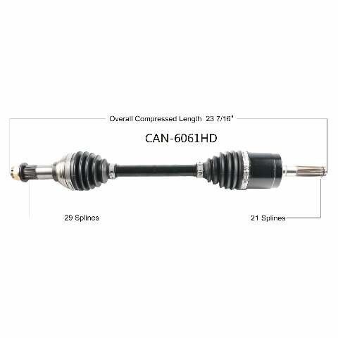 OPEN TRAIL HD 2.0 AXLE FRONT LEFT CAN-6061HD