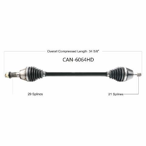 OPEN TRAIL HD 2.0 AXLE FRONT LEFT CAN-6064HD