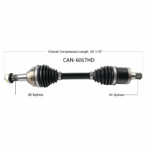 OPEN TRAIL HD 2.0 AXLE REAR RIGHT CAN-6067HD
