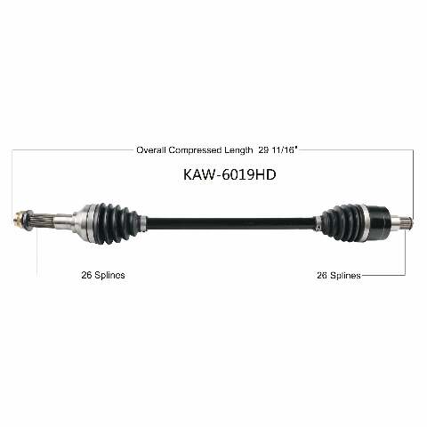 OPEN TRAIL HD 2.0 AXLE FRONT KAW-6019HD