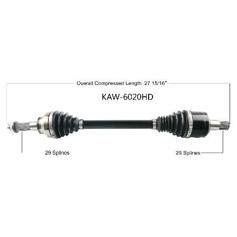 OPEN TRAIL HD 2.0 AXLE REAR LEFT KAW-6020HD