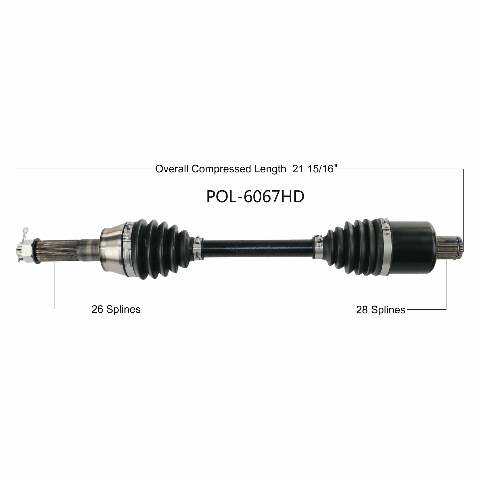 OPEN TRAIL HD 2.0 AXLE REAR POL-6067HD