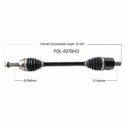 OPEN TRAIL HD 2.0 AXLE FRONT POL-6070HD