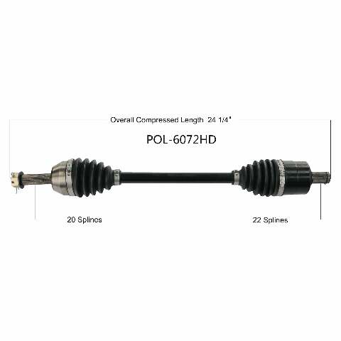 OPEN TRAIL HD 2.0 AXLE FRONT POL-6072HD