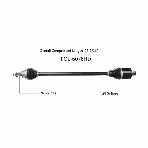 OPEN TRAIL HD 2.0 AXLE FRONT POL-6078HD