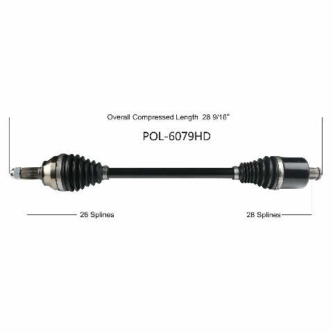 OPEN TRAIL HD 2.0 AXLE REAR POL-6079HD