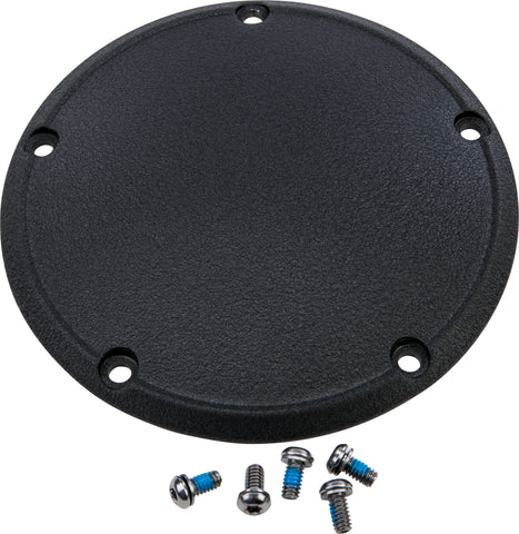 HARDDRIVE 5 HOLE DERBY COVER WRINKLE BLK BIG TWIN 99-16 302701