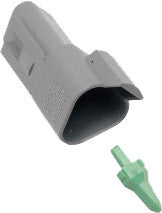 NAMZ CUSTOM CYCLE PRODUCTS 3-WIRE GRAY DEUTSCH RCPTCL & WDGLCK HD# 72123-94GY DR-3G