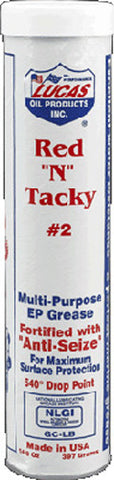 LUCAS RED 'N' TACKY #2 GREASE 14.5OZ CARTRIDGE 10005-30