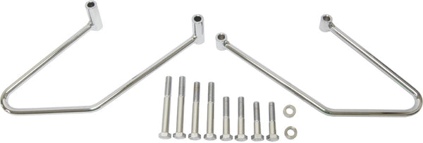 HARDDRIVE SADDLEBAG SUPPORTS CHROME LATE SOFTAIL 05-218