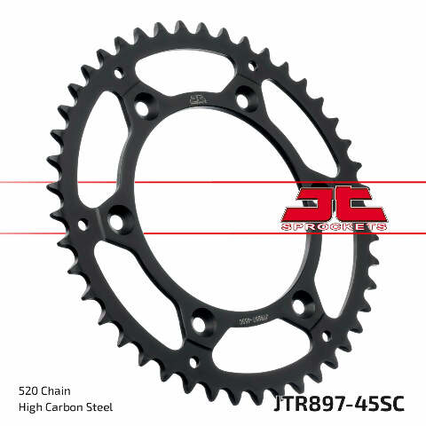 JT REAR SPROCKET STEEL 45T-520 HUS/HUSQ/KTM JTR897.45SC