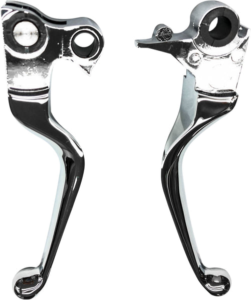 HARDDRIVE SMOOTH LEVER SET CHROME BT 07-UP EXCEPT FLT 08-UP 053502