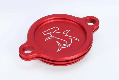 HAMMERHEAD OIL FILTER COVER KX250F 04-15 RED 60-0342-00-10