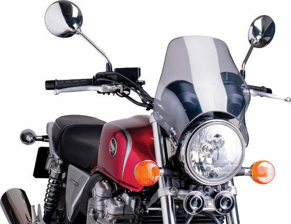 PUIG WINDSCREEN NAKED HEADLIGHT MOUNT SMOKE 0869H