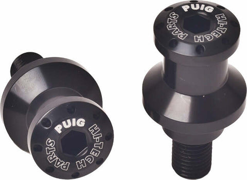 PUIG SWINGARM SPOOLS HI-TECH 10MM BLACK 2/PK 5924N