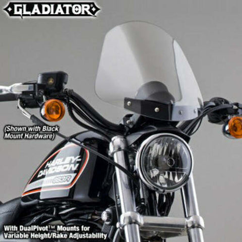 NATIONAL CYCLE GLADIATOR WINDSHIELD W/CHROME MOUNTS (LIGHT TINT) N2704