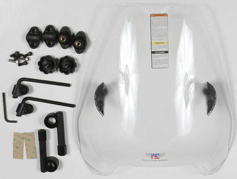NATIONAL CYCLE DEFLECTOR SCREEN QUICKSET CLR 7/8