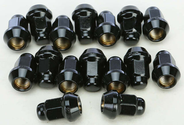 AWC 10MMX1.25 TAPERED LUG NUTS BLACK 60' 14MM HEAD 16/PK ALUGB-14BX