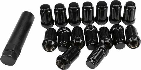 AWC 12MMX1.50 LOCK STYLE LUG NUTS BLACK W/KEY 16/PK RLUG-CS20B